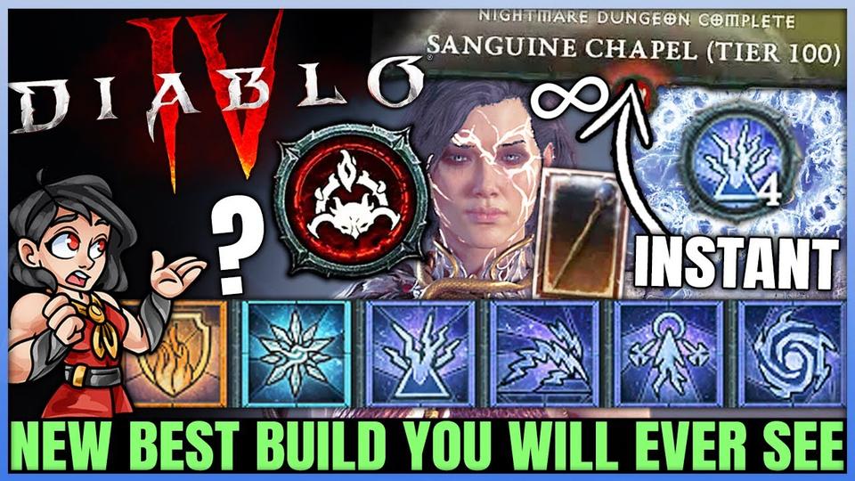 Diablo 4 New Best Infinite Damage Speed Sorcerer Build 20 Teleports A Second Is Op Guide!