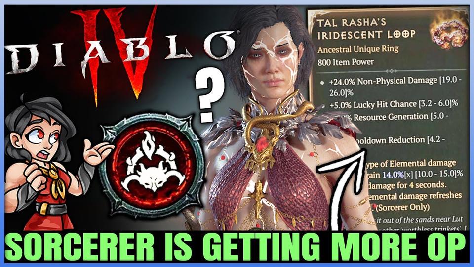 Diablo 4 Sorcerer Is About To Get Even More Overpowered New Unique Ring Is...