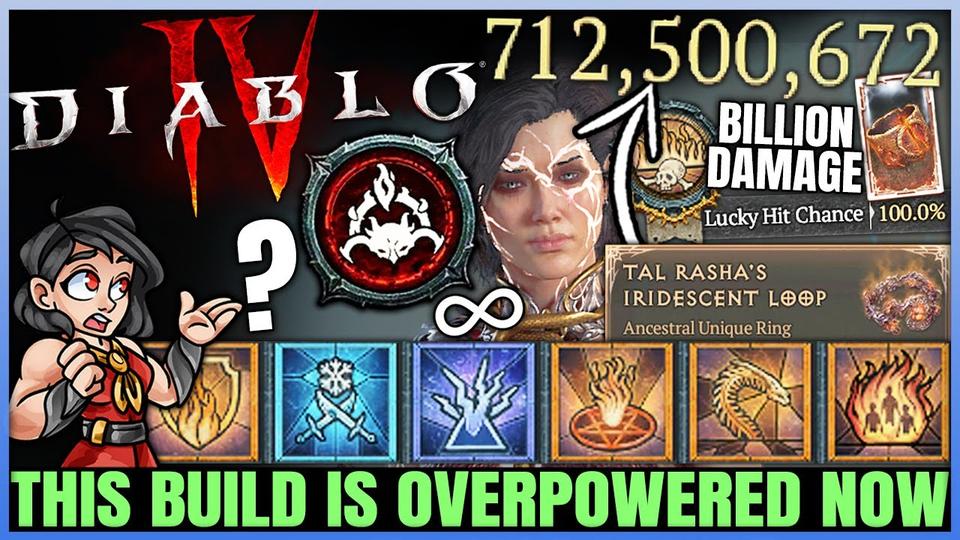 Diablo 4 New Best Maximum Damage 1000 Lucky Hit Sorcerer Build Incinerate Overpowered Guide!