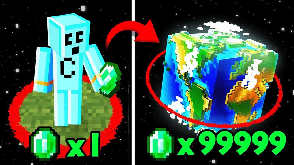 Minecraft But Emeralds World Size
