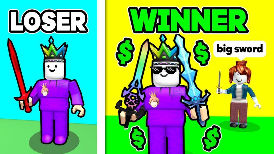 Using 18 Cash To Upgrade A Normal Sword To An Op Blade On Roblox